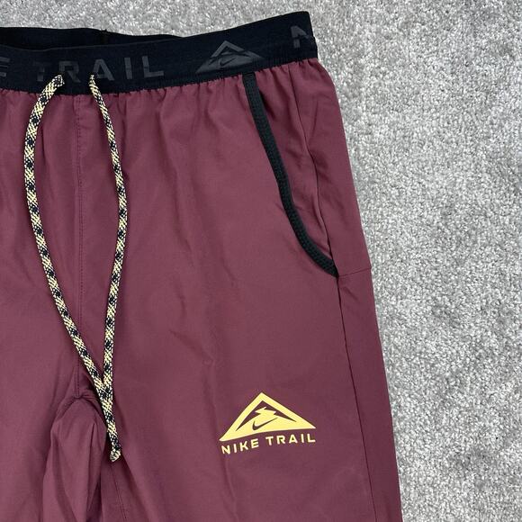 Nike Dri-Fit Trail Dawn Range Running Pants Mens Sz Small Maroon DX0855-681 - Picture 4 of 14